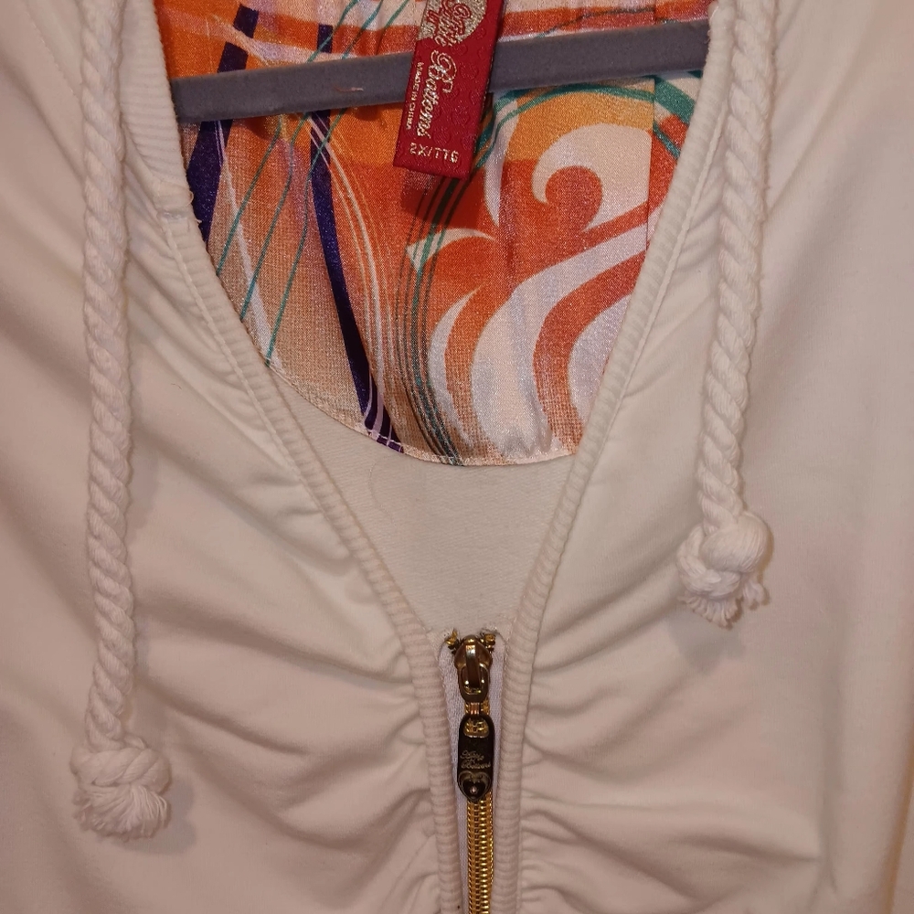 Apple Bottoms Cream Dress with Zipper Detail - Picture 2 of 7